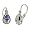 Náušnice dětské s fialovým zirkonem č. 2