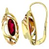 Zlaté naušnice s rubíny č. 2
