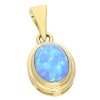 Přívěs ze žlutého zlata s modrým opálem