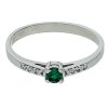 Prsten z bílého zlata smaragd 3 mm č. 2