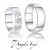 Stříbrné snubní prsteny 044 Ron a Bridgite č. 1