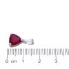 Přívěsek bílé zlato synt. rubín č. 2