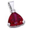 Přívěsek bílé zlato synt. rubín