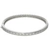 Stříbrný pevný náramek bílé zirkony č. 3