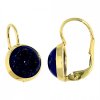 Zlaté náušnice lapis lazuli modré č. 2