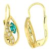 Zlaté náušnice tyrkysový kámen č. 2
