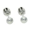 Celostříbrné náušnice pecky č. 1