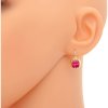 Zlaté náušnice oválné rubíny č. 5