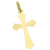 Zlatý přívěsek křížek s rytinou