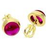 Zlaté rubínové náušnice pecky č. 2