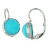 Stříbrné náušnice tyrkysový achát č. 2