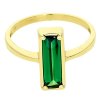 Zlatý prsten obdélníkový smaragd č. 2