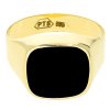 Pánský zlatý prsten velký onyx