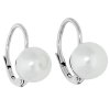 Náušnice z bílého zlata osazené perlou