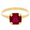 Zlatý prsten broušený rubín