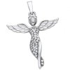 Větší stříbrný přívěsek anděl