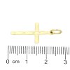 Plochý zlatý přívěsek křížek