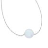 Stříbrný náhrdelník bílý opál kulička