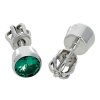 Stříbrné náušnice pecky smaragd