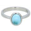 Stříbrný prsten Larimar (Velikost 56)