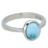 Stříbrný prsten Larimar (Velikost 56)