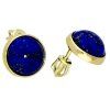 Kulaté zlaté náušnice lapis lazuli (Váha 3.00 g)