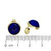 Kulaté zlaté náušnice lapis lazuli (Váha 3.00 g)
