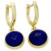 Visací zlaté náušnice lapis lazuli (Váha 3.82 g)