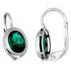 Náušnice z bílého zlata broušený smaragd