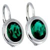 Náušnice z bílého zlata broušený smaragd
