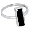 Stříbrný prsten obdélníkový černý onyx