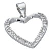 Zirkonové srdíčko stříbrné
