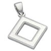 Celostříbrný čtvercový přívěsek