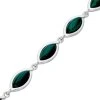 Malachitový náramek ve stříbře