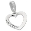 Stříbrné srdíčko s drobnými bílými zirkony