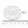 059 radiant silver pendant with gemstone centerpiece