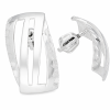 071 sterling silver modern cutout earrings