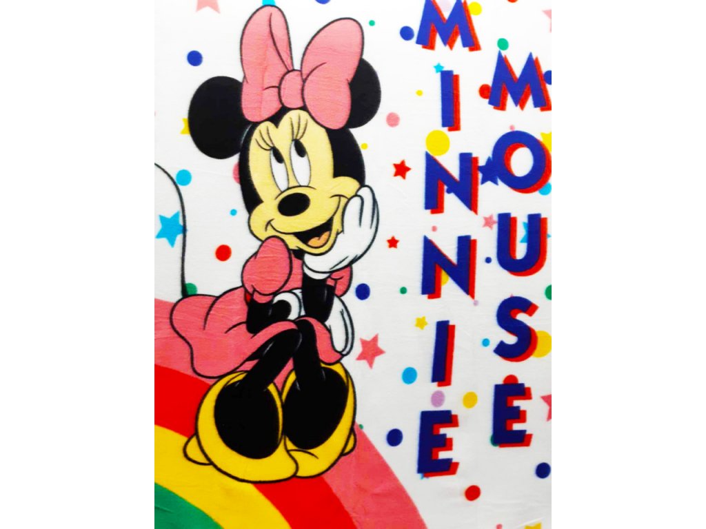 Dětská fleecová deka Minnie Mouse - 100 x 140 cm