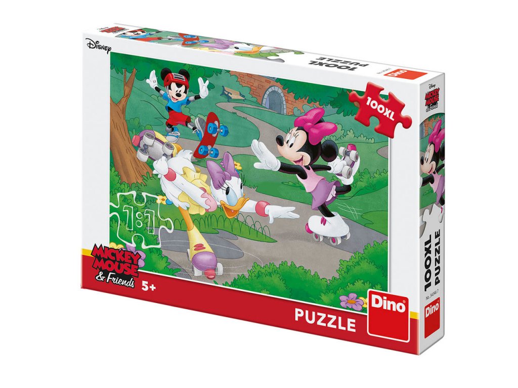 Puzzle "Minnie Mouse" Minnie sportuje 100 XL dílků