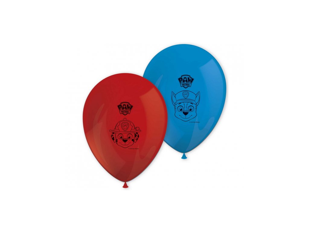 Latexové balóny Marshall a Chase Tlapková Patrola - 8 ks
