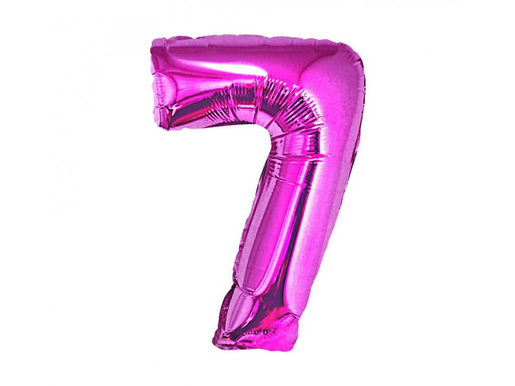 Fóliový balón číslo 7 - fialová - 92 cm
