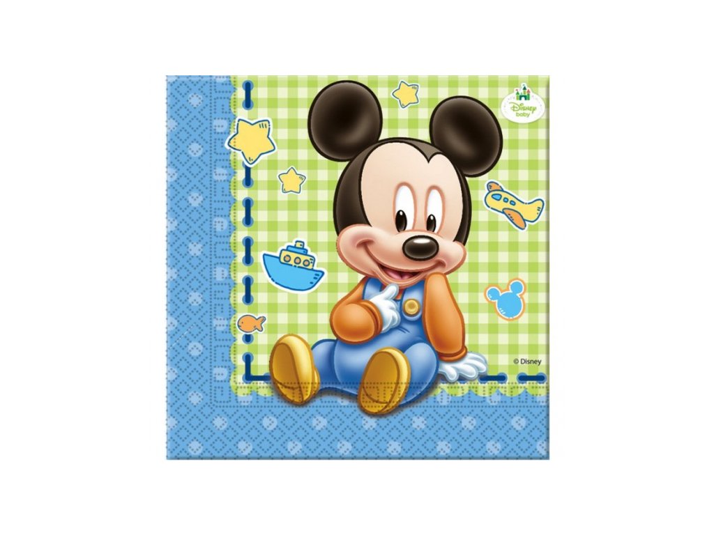 Papírové ubrousky Mickey baby - 20 ks