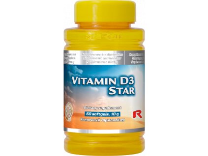 VITAMIN D3 STAR, 60 tab. - Obranyschopnost, kosti, svaly