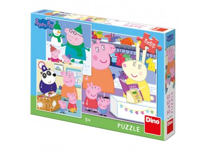 Puzzle "Prasátko Peppa" Veselé odpoledne 3×55 dílků