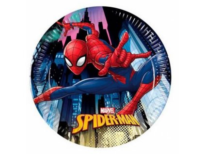Papírové talíře Spider-man v útoku - 8 ks / 20 cm