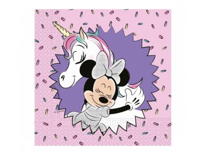 Papírové ubrousky Minnie a unicorn - 20ks