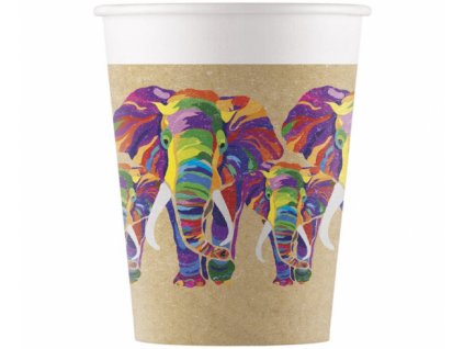 Papírové kelímky Elephant - 8 ks / 270 ml