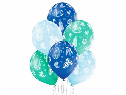 Latexové balóny na helium Baby Boy 12" - 6 ks
