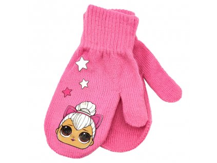 Dívčí rukavice LOL - růžová