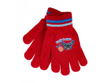 Chlapecké prstové rukavice "Bing" - červená - 12x16 cm